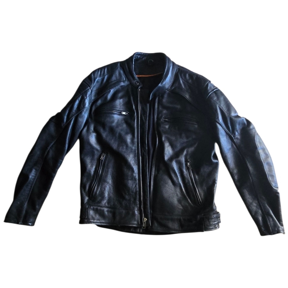 Unik Ultra Men's Padded Leather Jacket Size Medium GUC
